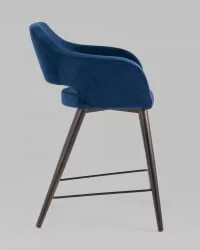 Стул полубарный Саймон ПЛ велюр Темно-синий