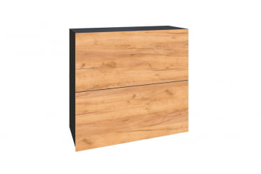 Шкаф кухонный 800 горизонтальный с 2 складными дверями Шервуд ЛД 281.980.000.048 Черный Дуб золотой