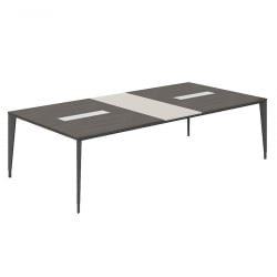 Конференц-стол (домино поперек) Atlas NZ-0108.BT.GS.AN Бренсон трюфель Серый камень Антрацит