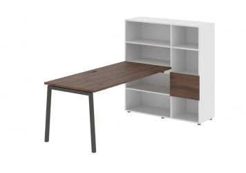 Рабочая станция ЕДИС ЕЛРСТ 1217 Дуб Денвер темный Мокко Белый / EDIS ELRST