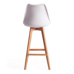 Стул барный TULIP BAR (mod. C1014H-1) пластик/дерево, 42 х 47,5 х 104 см, White (Белый) 70029/ натуральный
