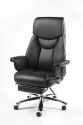 Кресло офисное Парламент H-2021 Черная экокожа