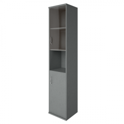 Шкаф высокий узкий правый Рива А.СУ-1.4 Пр Серый / Riva