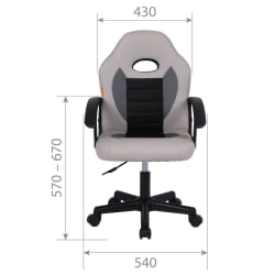 Кресло на колёсиках CHAIRMAN KIDS 111 Красный-черный