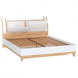 Кровать двуспальная 1600 Бари ЛД 698.140.000 Дуб Золотой Белый