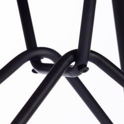 Стол RUSTO (mod. 283) МДФ/металл, D100 х 75 см, Black (Черный) / Walnut (Орех)