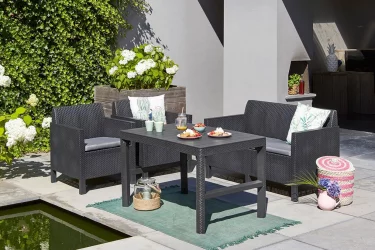 Столик Lyon rattan table Графит Столик Lyon rattan table Графит