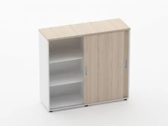 Тумба-купе высокая для рабочего модуля Дека 9.03.125 Туя/Белый / Deka