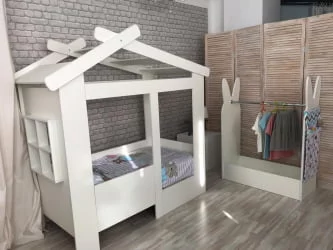 Кровать Теремок без ящика Белая