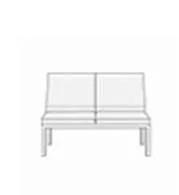 Диван двухместный без подлокотников Норман 2А Светло-серый