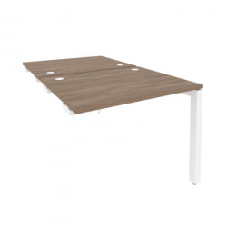 Стол-приставка двойной на П-образном м/к к опорным элем. ОНИКС О.МП-Д.СПР-1.8 Дуб Аризона/Белый / ONIX O.MP-D.SPR-1.8