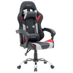 Кресло компьютерное CРОМЕКС (КРОМЕКС) Куантум ГМ-155 РГБ экокожа черное/красное/серое / CROMEX Quantum GM-155 RGB