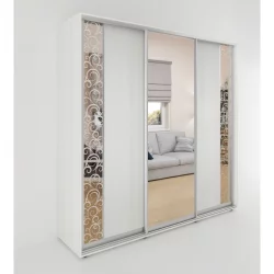 Шкаф-купе 3-х дверный Акцент-Вера ДС 2100х600  Выбеленное дерево