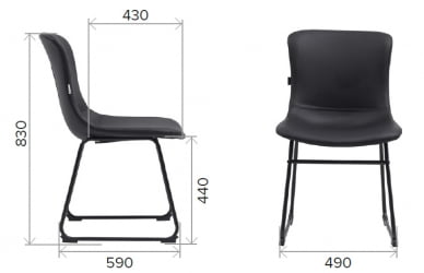 Кресло для посетителей Everprof Expo CF Экокожа Черный