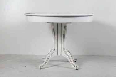 Круглый стол из дерева Орион-5 (d1000) тон 1 с золотой патиной