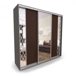 Шкаф-купе 3-х дверный Акцент-Вера КР 2100х600  Венге