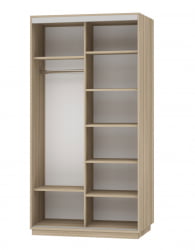 Шкаф-купе двухдверный Экспресс Дуо Элемент 1200х2400х Ясень шимо светлый / 1200х2400h