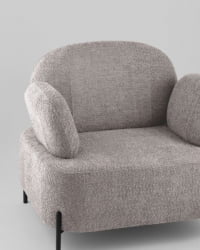 Кресло Кэнди ткань с подлокотниками букле капучино