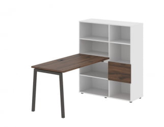 Рабочая станция ЕДИС ЕЛРСТ 1113 Дуб Денвер темный Мокко Белый / EDIS ELRST
