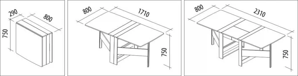 Раскладной стол Колибри-12.2 дуб венге,дуб кобург
