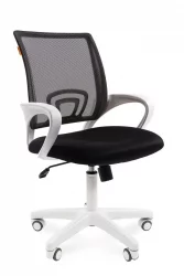 Кресло оператора CХАИРМАН 696 белый пластик (вхите) Серое / CHAIRMAN (white)