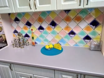 Глянцевый фартук (КОМПОЗИТ) KM 219