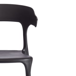 Дизайнерский стул TON (mod. PC33) пластик, 48 x 48 x 74 см, черный (Black 3010)