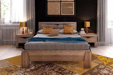 Кровать 1400 Соренто 04 Дуб Стирлинг