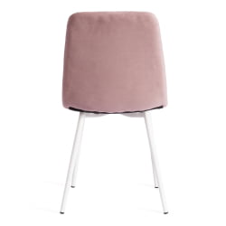 Мягкий стул CHILLY MAX Велюр/металл , 45 х 54 х 90 см , пыльно-розовый/белый