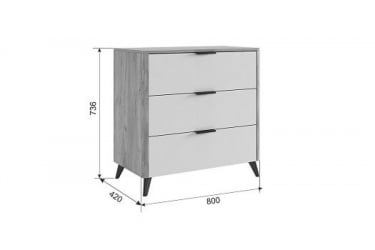 Комод Адам MSA-02 дуб крафт золотой/белое дерево