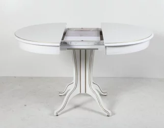 Круглый стол из дерева Орион-5 (d1200) тон 1 с золотой патиной