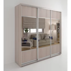 Трехстворчатый шкаф Акцент-Дуэт Д 1800х600 Ясень шимо светлый