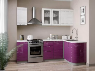 Тумба кухонная окончание 316 радиусная Анастасия ЛД 018.332.000 Ежевика