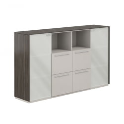 Шкаф средний с ящиками Атлас НЗ-0316.БТ.ГС Бренсон Трюфель Серый камень / Atlas NZ-0316.BT.GS