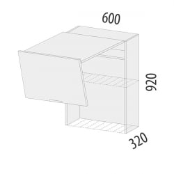 Шкаф-сушка кухонный (с системой плавного закрывания) Бостон 104.41