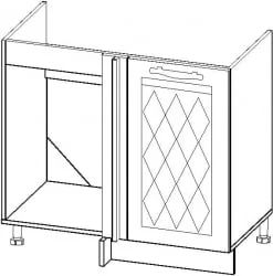 Стол под мойку угловой Тиффани 19.52