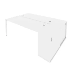 Рабочая станция с опорным шкафом-купе Метал Сйстем Б.РС-СШК-1.5 Белый / Metal System