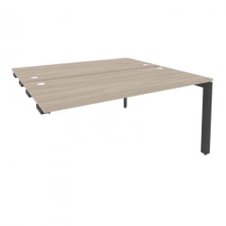 Стол-приставка двойной на П-образном м/к к опорным элем. ОНИКС О.МП-Д.СПР-4.7 Дуб Аттик/Антрацит / ONIX O.MP-D.SPR-4.7