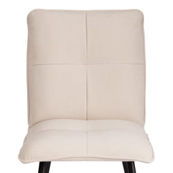 Мягкий стул Sweet LT, велюр, молочный/черный, 4, 41х55х88 см