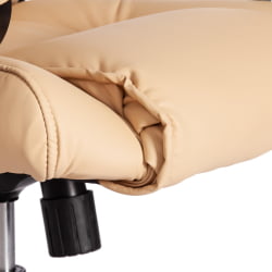 Кресло БЕРГАМО хром (22) кож/зам, бежевый, 36-34 / BERGAMO