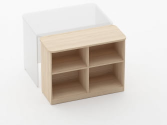 Тумба приставная к столу Глассй 3.18.101 Дуб молочный / Glassy