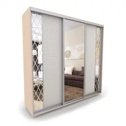 Трехстворчатый шкаф Акцент-Вера КР 1500х600  Дуб молочный