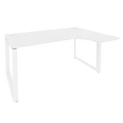 Стол эргономичный правый на О-образном м/к ОНИКС О.МО-СА-4Р Белый Бриллиант / ONIX O.MO-SA-4R
