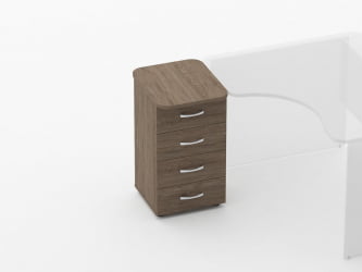 Тумба приставная на 4 ящика Glassy 3.10.11 Дуб Верцаска