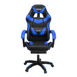 Геймерское кресло 088 цвет черный/синий с массажем 088-black-blue-mass