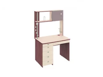 Письменный стол с надстройкой Орион 8.10 Ясень Шимо-Кобург-Капучино