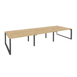 Рабочая станция на О-образном м/к ОНИКС О.МО-Д.РС-6.3.7 Тиквуд Светлый/Антрацит / ONIX O.MO-D.RS-6.3.7