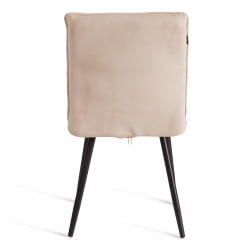 Мягкий стул Sweet LT, велюр, бежевый/черный, 7, 41х55х88 см