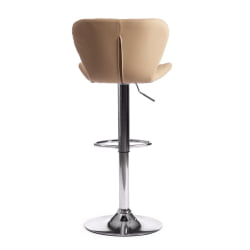 Стул барный AVIONIC (mod. KY712A) металл/экокожа, 45*53*86-107 см, бежевый/хром