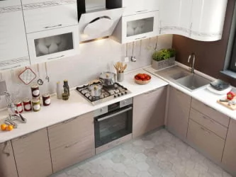 Тумба кухонная 400 с 3 ящиками (4) Анастасия ЛД 035.133.000 М Капучино